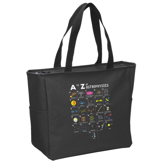 A To Z Funny Astronomy Lovers Astrophysics Astronomers Zip Tote Bag