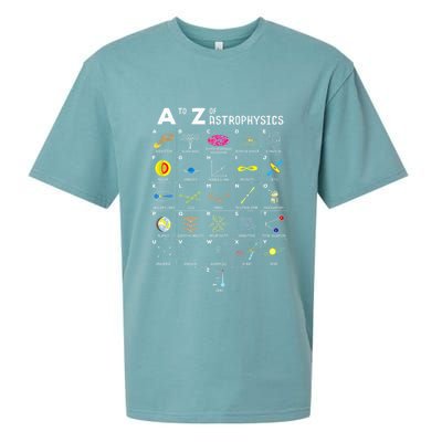 A To Z Funny Astronomy Lovers Astrophysics Astronomers Sueded Cloud Jersey T-Shirt