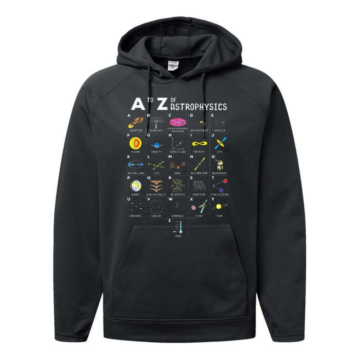 A To Z Funny Astronomy Lover Astrophysics Astronomer Gift Performance Fleece Hoodie