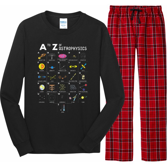 A To Z Funny Astronomy Lover Astrophysics Astronomer Gift Long Sleeve Pajama Set