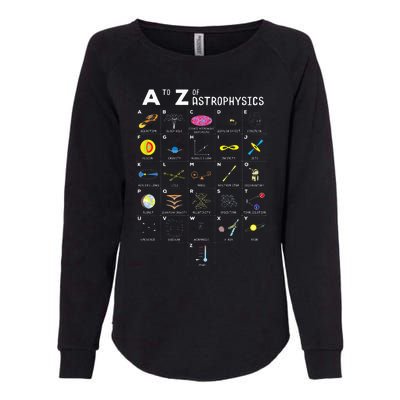 A To Z Funny Astronomy Lover Astrophysics Astronomer Gift Womens California Wash Sweatshirt