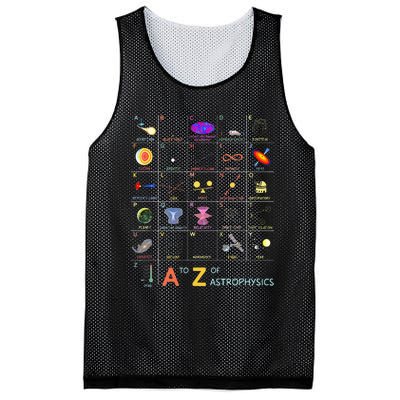 A To Z Funny Astronomy Lover Astrophysics Astronomer Mesh Reversible Basketball Jersey Tank