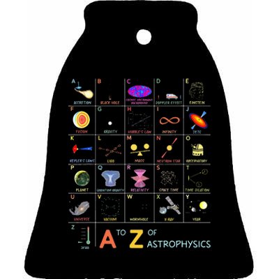 A To Z Funny Astronomy Lover Astrophysics Astronomer Ceramic Bell Ornament