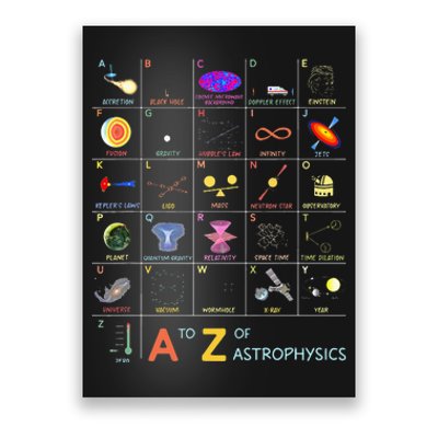 A To Z Funny Astronomy Lover Astrophysics Astronomer Poster