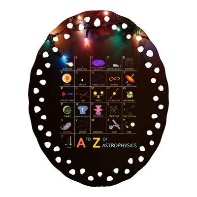 A To Z Funny Astronomy Lover Astrophysics Astronomer Ceramic Oval Ornament