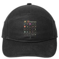 A To Z Astrophysics Funny Objects In Space Science 7-Panel Snapback Hat