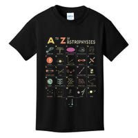 A To Z Astrophysics Funny Objects In Space Science Kids T-Shirt