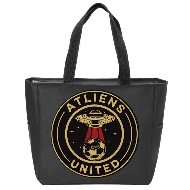Atliens United 404 United Atlanta Soccer Fan Jersey Funny Zip Tote Bag
