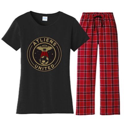 Atliens United 404 United Atlanta Soccer Fan Jersey Funny Women's Flannel Pajama Set