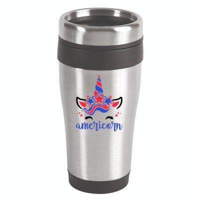 American Unicorn 4th Of July 16oz Travel Tumbler