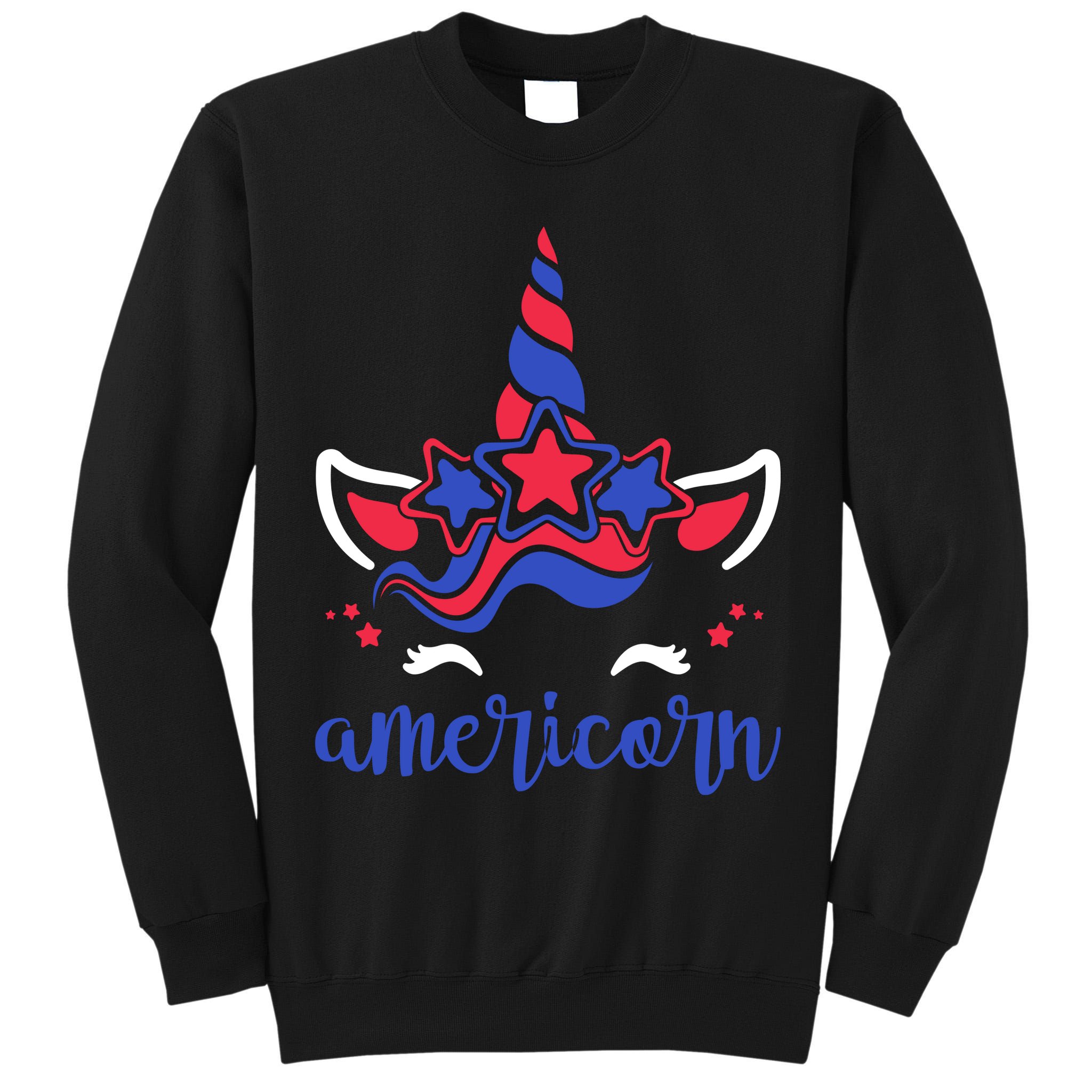 American Unicorn 4th Of July Tall Sweatshirt