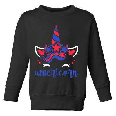 American Unicorn 4th Of July Toddler Sweatshirt