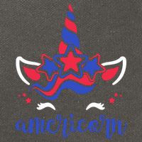 American Unicorn 4th Of July Cotton Canvas Backpack