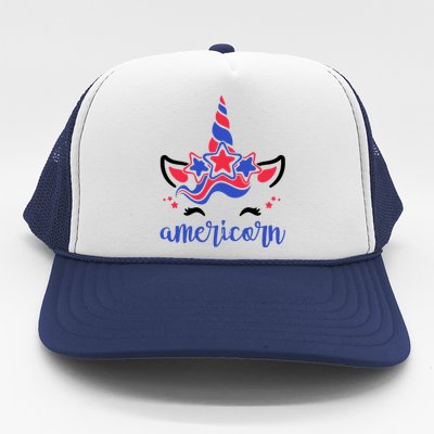 American Unicorn 4th Of July Trucker Hat