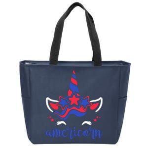 American Unicorn 4th Of July Zip Tote Bag