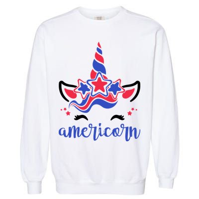 American Unicorn 4th Of July Garment-Dyed Sweatshirt