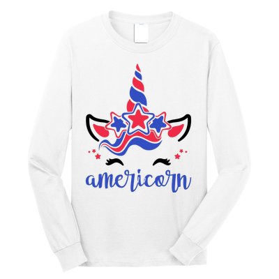 American Unicorn 4th Of July Long Sleeve Shirt