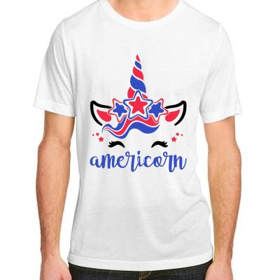 American Unicorn 4th Of July Adult ChromaSoft Performance T-Shirt