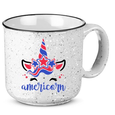 American Unicorn 4th Of July 15oz Campfire Ceramic Mug