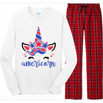 American Unicorn 4th Of July Long Sleeve Pajama Set