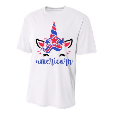 American Unicorn 4th Of July Performance Sprint T-Shirt