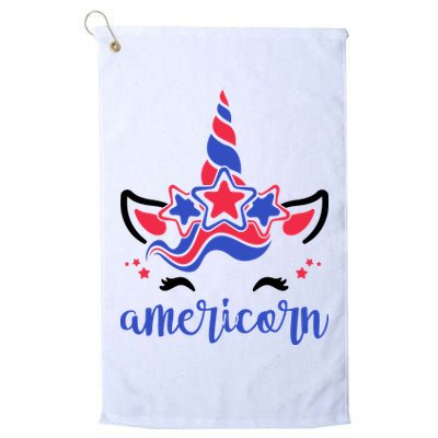 American Unicorn 4th Of July Golf Towel