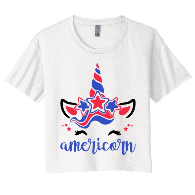 American Unicorn 4th Of July Crop Top