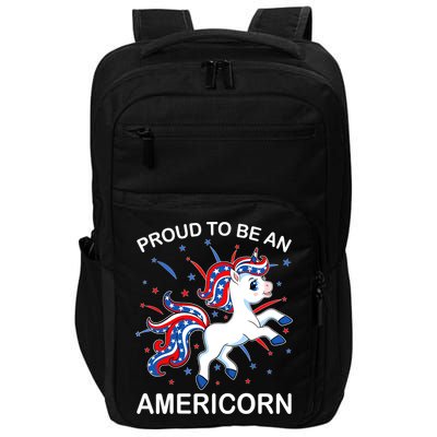 Americorn Unicorn 4th of July Girl Americorn Merica Impact Tech Backpack