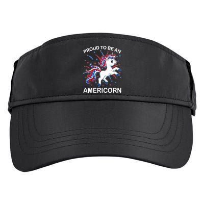 Americorn Unicorn 4th of July Girl Americorn Merica Adult Drive Performance Visor