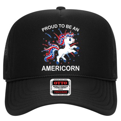 Americorn Unicorn 4th of July Girl Americorn Merica Trucker Hat