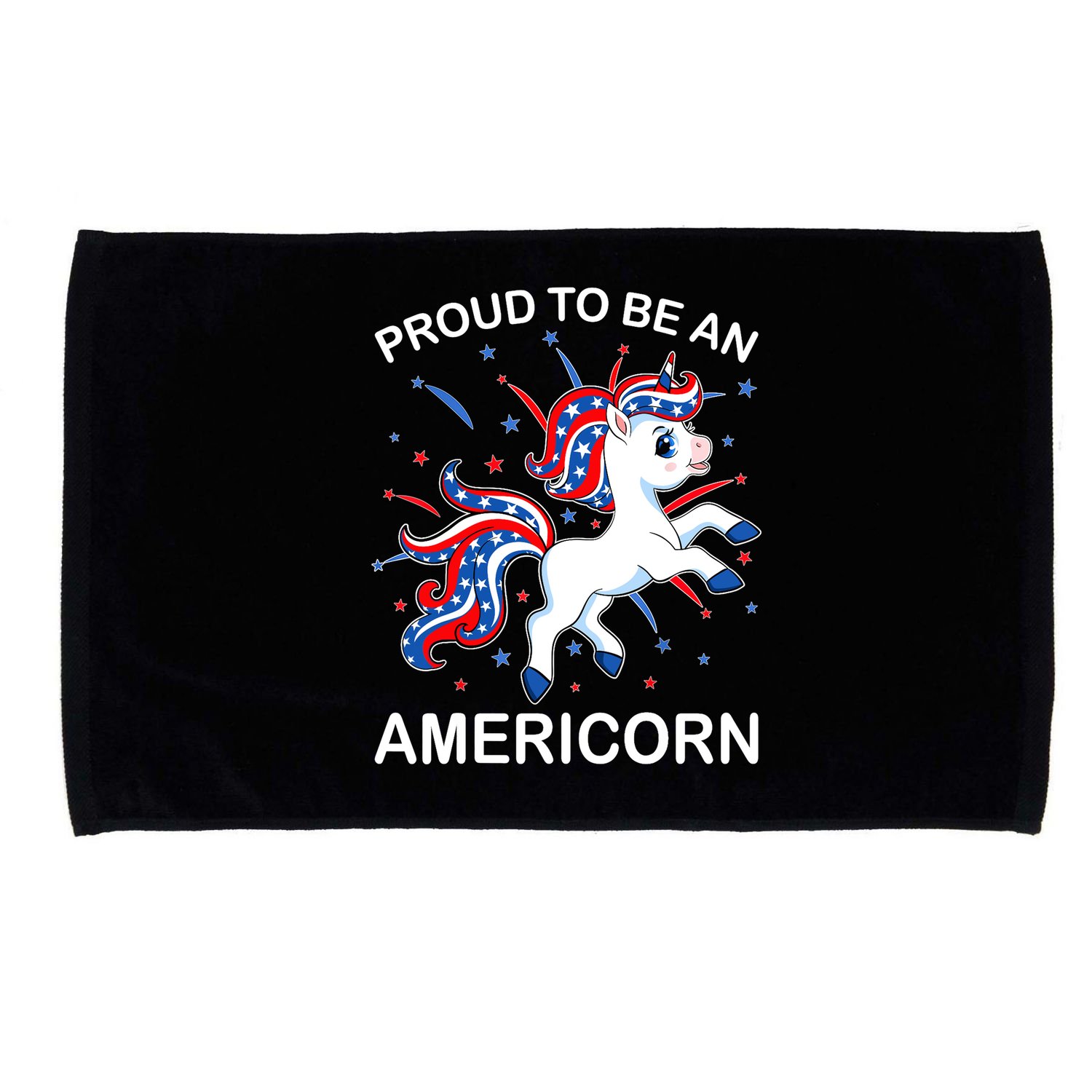 Americorn Unicorn 4th of July Girl Americorn Merica Microfiber Hand Towel