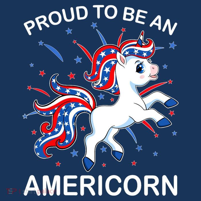 Americorn Unicorn 4th of July Girl Americorn Merica Poster