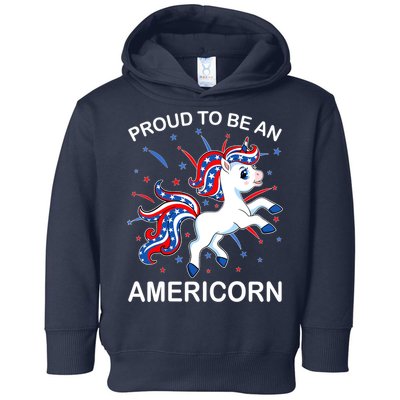 Americorn Unicorn 4th of July Girl Americorn Merica Toddler Hoodie