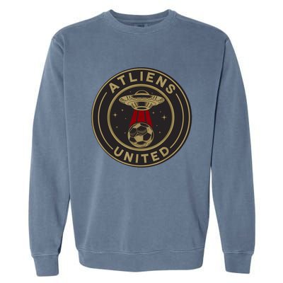 Atliens United 404 United Atlanta Soccer Fan Jersey Funny Garment-Dyed Sweatshirt