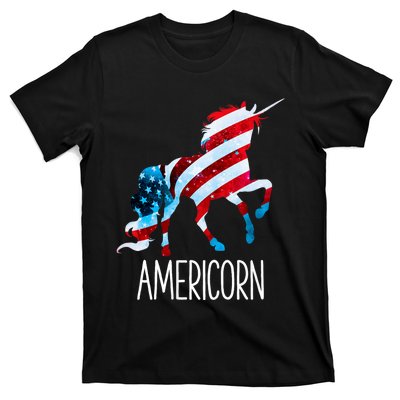 Americorn Unicorn 4th Of July Mericorn Merica T-Shirt