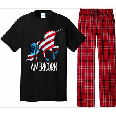 Americorn Unicorn 4th Of July Mericorn Merica Pajama Set