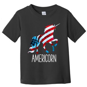 Americorn Unicorn 4th Of July Mericorn Merica Toddler T-Shirt