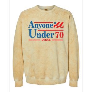 Anyone Under 70 For President 2024 President Election 2024 Colorblast Crewneck Sweatshirt