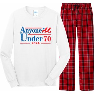 Anyone Under 70 For President 2024 President Election 2024 Long Sleeve Pajama Set