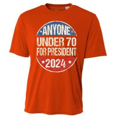 Anyone Under 70 For President 2024 Funny Election Cooling Performance Crew T-Shirt