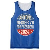 Anyone Under 70 For President 2024 Funny Election Mesh Reversible Basketball Jersey Tank