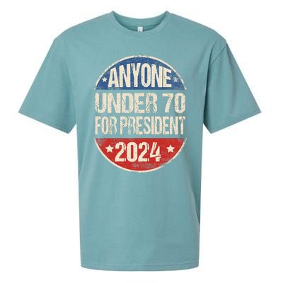 Anyone Under 70 For President 2024 Funny Election Sueded Cloud Jersey T-Shirt