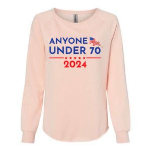 Anyone Under 70 2024 Funny Anti Biden Womens California Wash Sweatshirt