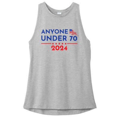 Anyone Under 70 2024 Funny Anti Biden Ladies PosiCharge Tri-Blend Wicking Tank