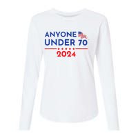 Anyone Under 70 2024 Funny Anti Biden Womens Cotton Relaxed Long Sleeve T-Shirt