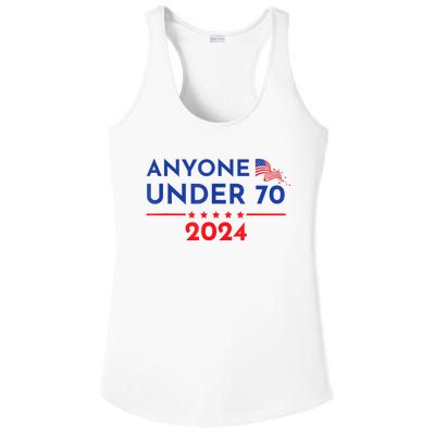 Anyone Under 70 2024 Funny Anti Biden Ladies PosiCharge Competitor Racerback Tank