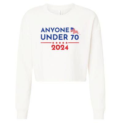 Anyone Under 70 2024 Funny Anti Biden Cropped Pullover Crew