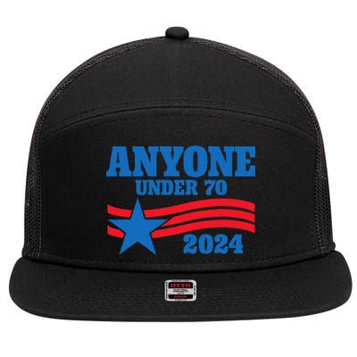 Anyone Under 70 Campaign 2024 7 Panel Mesh Trucker Snapback Hat