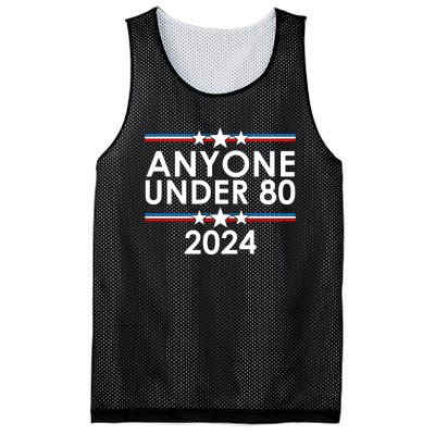 Anyone Under 80 2024 Funny Political Mesh Reversible Basketball Jersey Tank