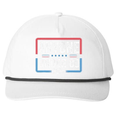 Anyone Under 80 2024 Funny President Election Vote Snapback Five-Panel Rope Hat